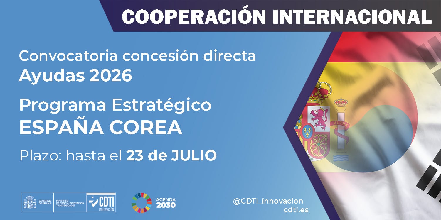 CDTI abre la financiación nacional del programa KSSP para proyectos de I+D con Corea del Sur