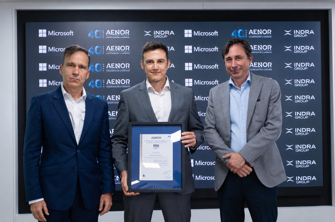 Indra Group, primera empresa española certificada por AENOR en IA responsable basada en tecnología Microsoft