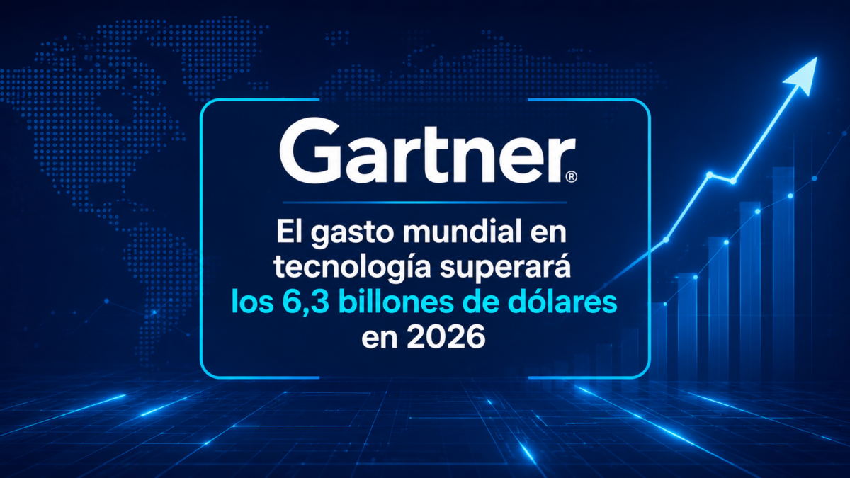 El gasto mundial en tecnología superará los 6,3 billones de dólares en 2026 impulsado por la inteligencia artificial