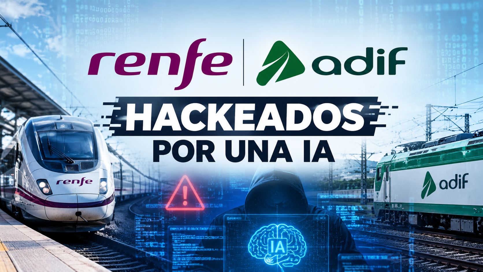 Un ciberataque con IA compromete las webs de Adif y Renfe durante varios días