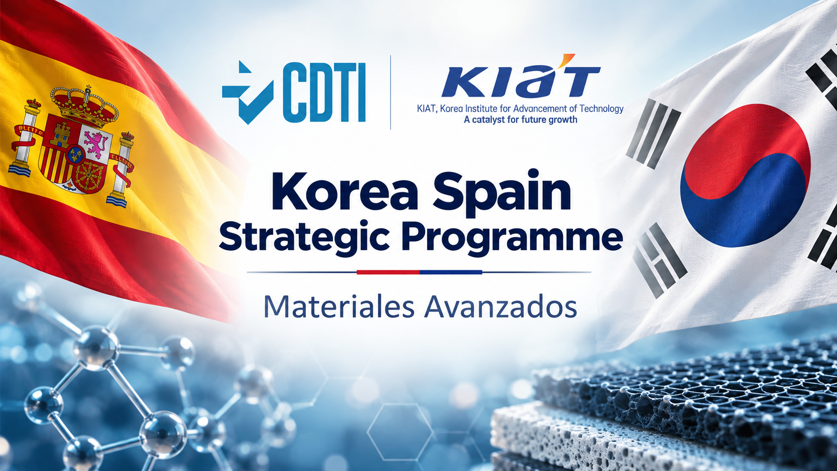 El CDTI y la agencia coreana KIAT abren la cuarta llamada conjunta KSSP centrada en materiales avanzados